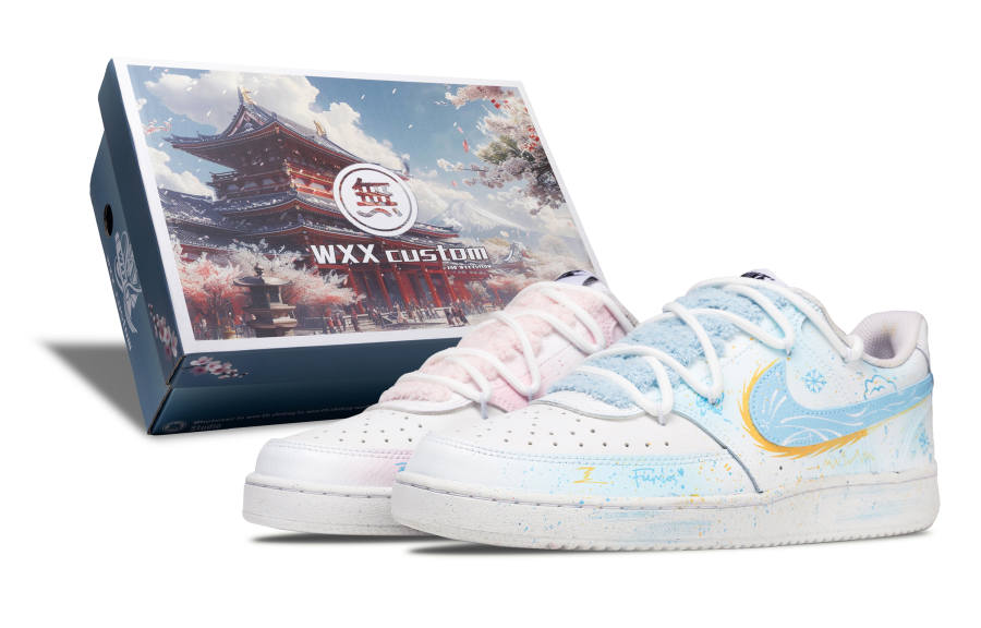 Nike Nike Court Vision 1 Cushioning Abrasion Resistant Cushioning, Wear Resistant Low top Skateboard Shoes Men's Blue Pink