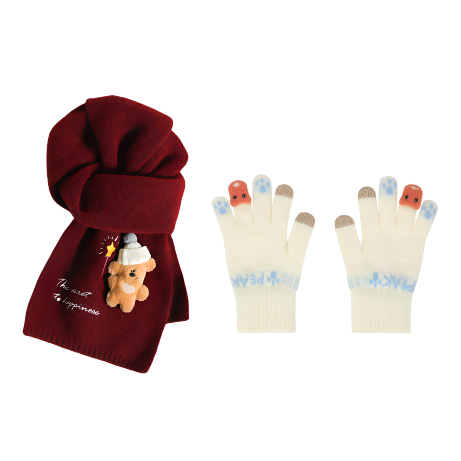 PEAK PEAK Polyester Knit Gloves Women's