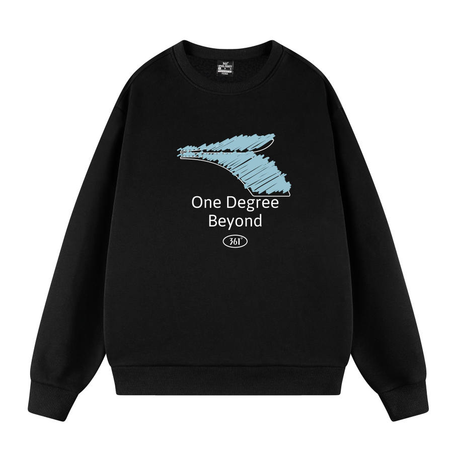 361° Clean/Simple Comfortable Fashion Casual Versatile Sports Thickened And Fleece Lined Crew Neck Sweatshirt Unisex
