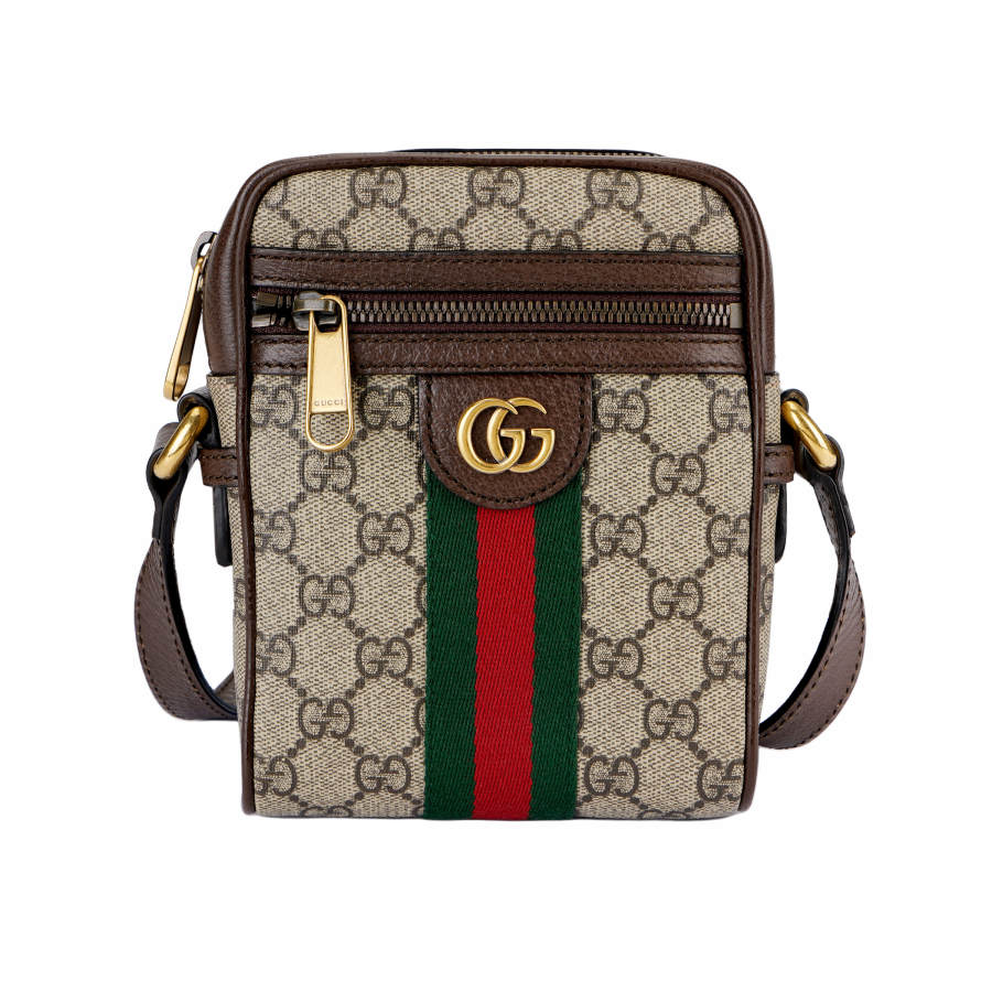 GUCCI Ophidia GG Shoulder Bag Beige/Ebony