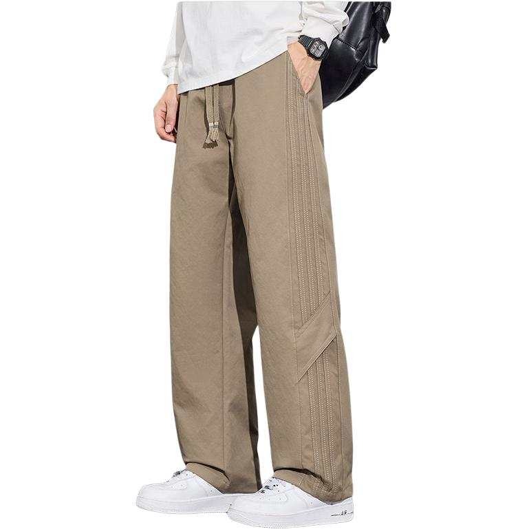 Tonlion Casual Pants Unisex Moderate Straight Fit Pants