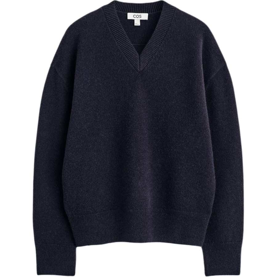 COS Sweaters Women's Navy Blue V Neck Moderate Other