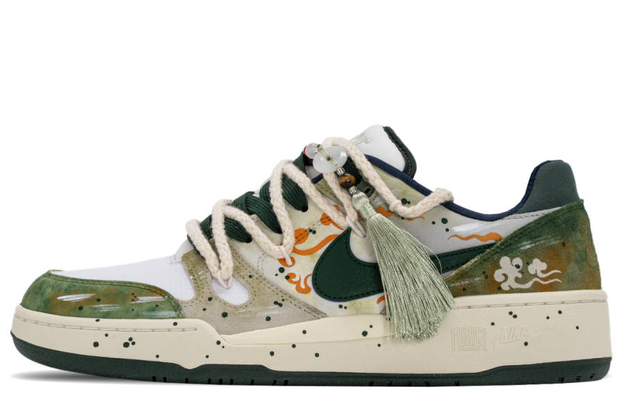 Nike Nike Full Force Tang Tri Color Glaze Abrasion Resistant Abrasion Resistant Low top Skateboard Shoes Men's
