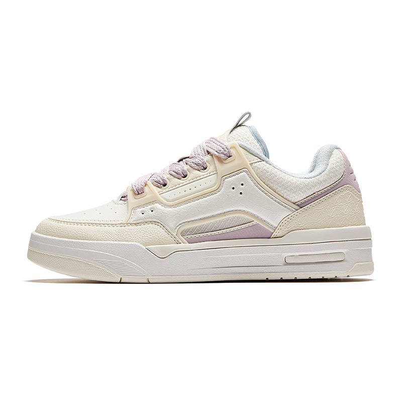 Anta Low top Casual Skate Shoes Women's Healing Pink Purple/Beige Yellow