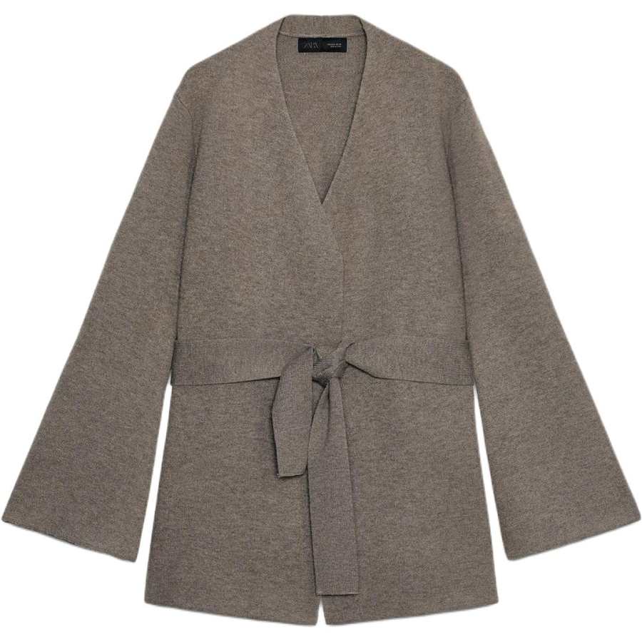 ZARA Knitwear Women's Mink V Neck Moderate
