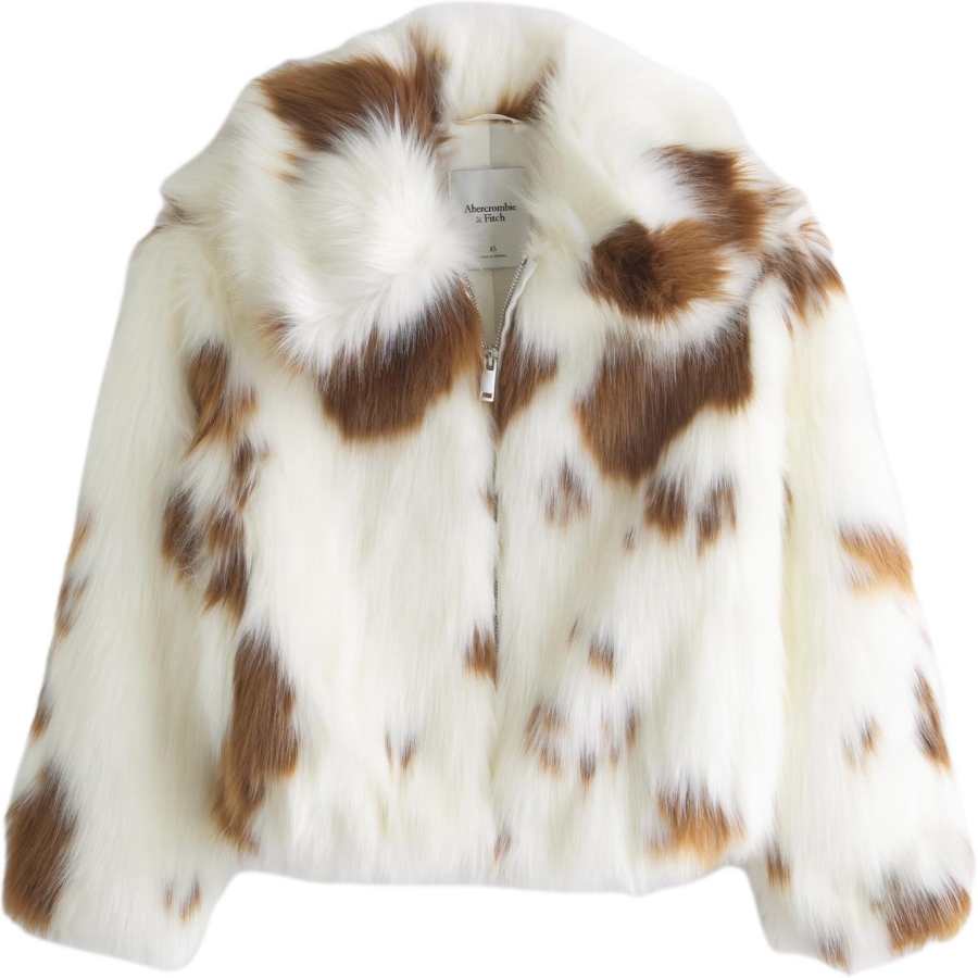 Abercrombie&Fitch Coats Women's Cow Pattern Lapel Moderate