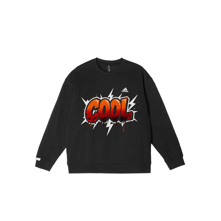 Adidas Adidas LABEL Sweatshirts Unisex Black Crew Neck Moderate