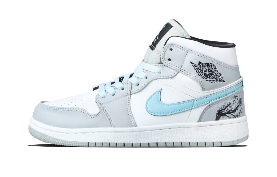 Jordan Jordan Air Jordan 1 Plum Branch Blue Synthetic Leather Abrasion Resistant Abrasion Resistant Mid top