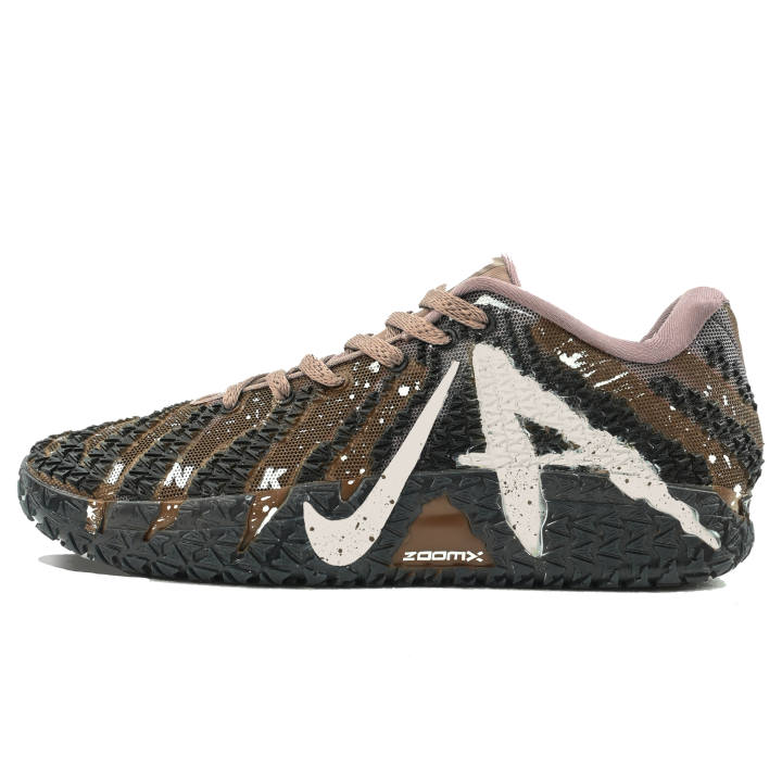 Nike Nike Ja Morant 3 Dark Sand Graffiti Cushioning Abrasion Resistant Low top Basketball Shoes Men's