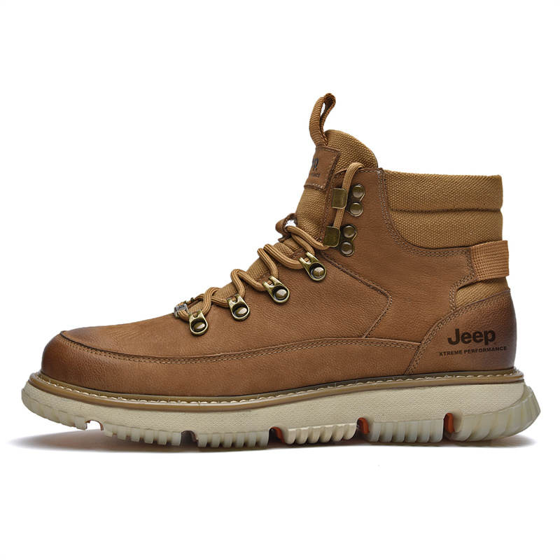 Jeep Thermal Abrasion Resistant Cushioning Height Increasing Slip Resistant Mountaineering Shoes Men's