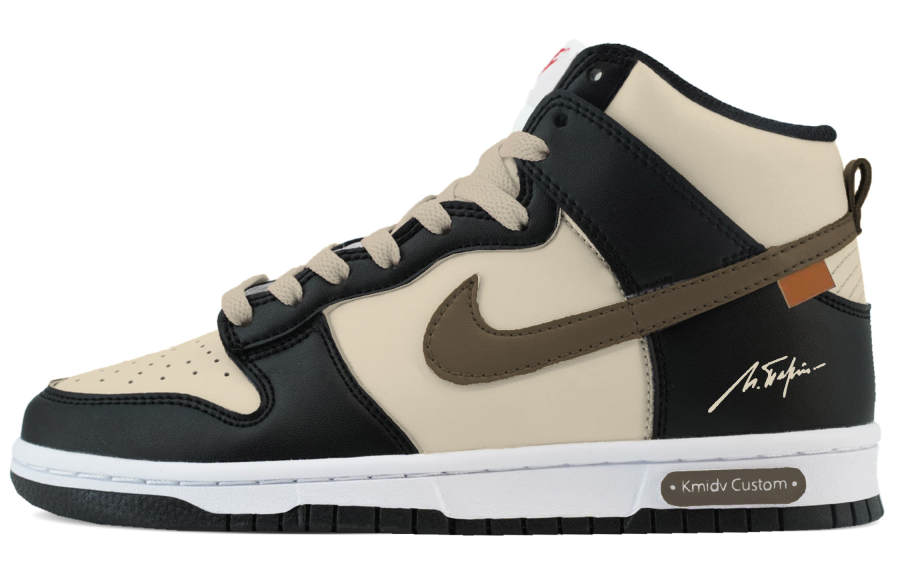 Nike Nike Dunk Abrasion Resistant Abrasion Resistant High top Skateboard Shoes Women's Khaki Brown