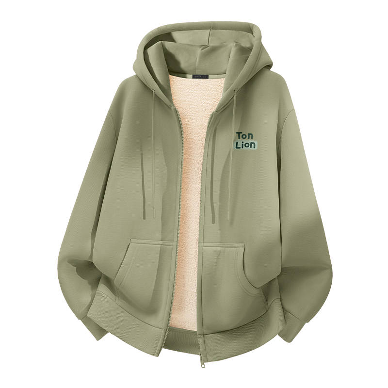Tonlion Sweatshirts Unisex Hooded Thickened Heavyweight