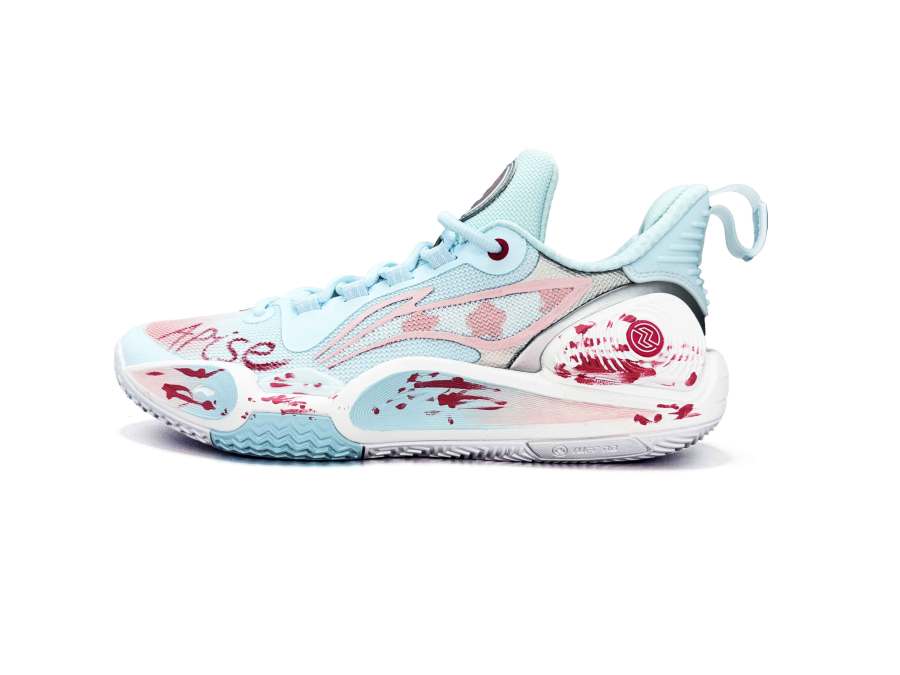 Li-Ning Li Ning Speed 9 Cushioning Slip Resistant Abrasion Resistant Low top Basketball Shoes Unisex Blue Pink