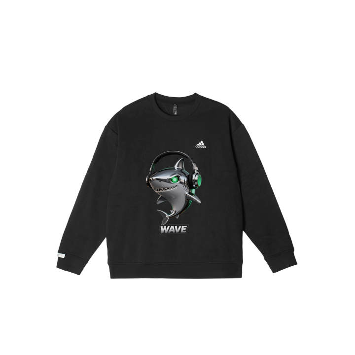 Adidas Adidas LABEL Sweatshirts Unisex Black Crew Neck Moderate Regular