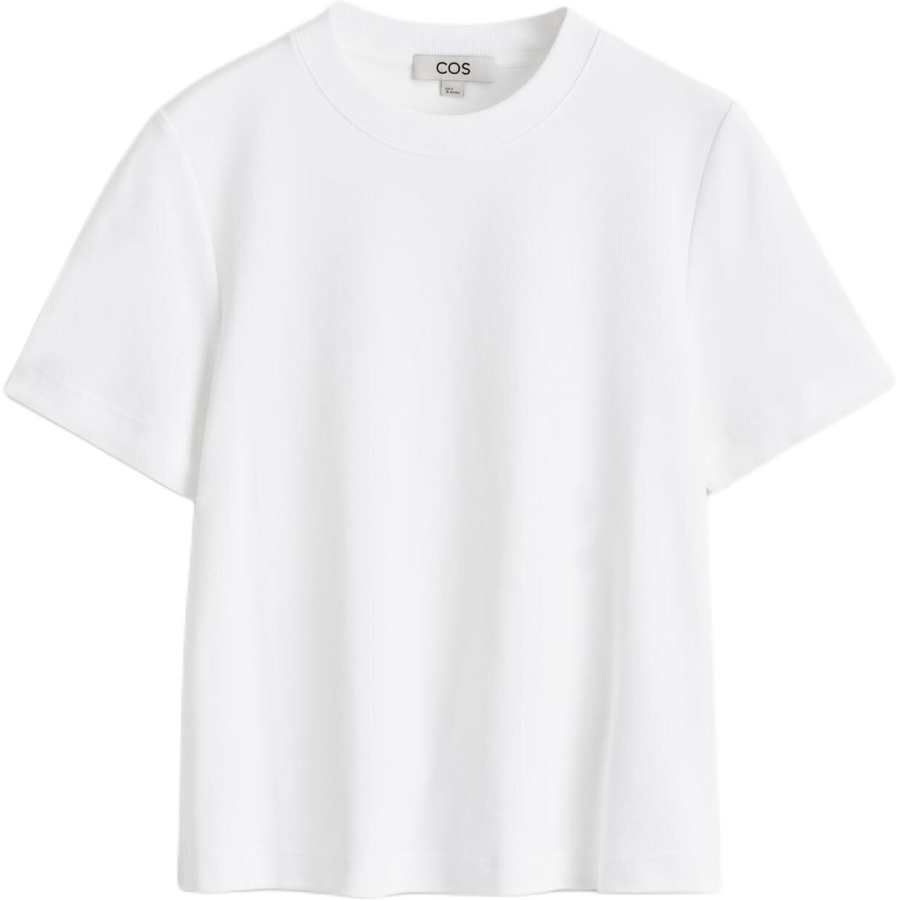 COS T Shirts Women's White Crew Neck Moderate