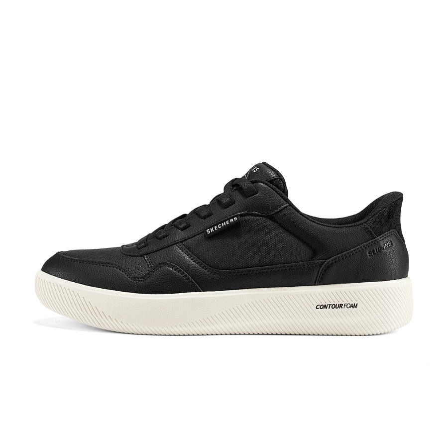 Skechers ARCH FIT COURT BREAK Slip Resistant Abrasion Resistant Low top Skateboard Shoes Men's Black