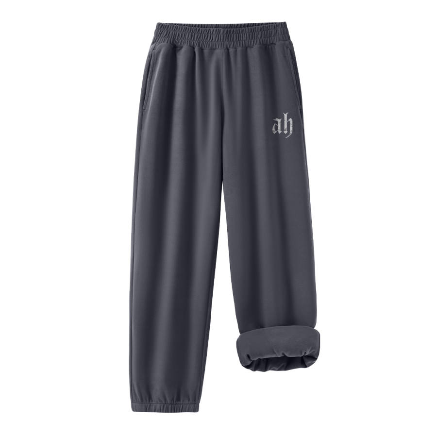 Tonlion Casual Pants Unisex Thickened And Fleece Lined Sweatpants