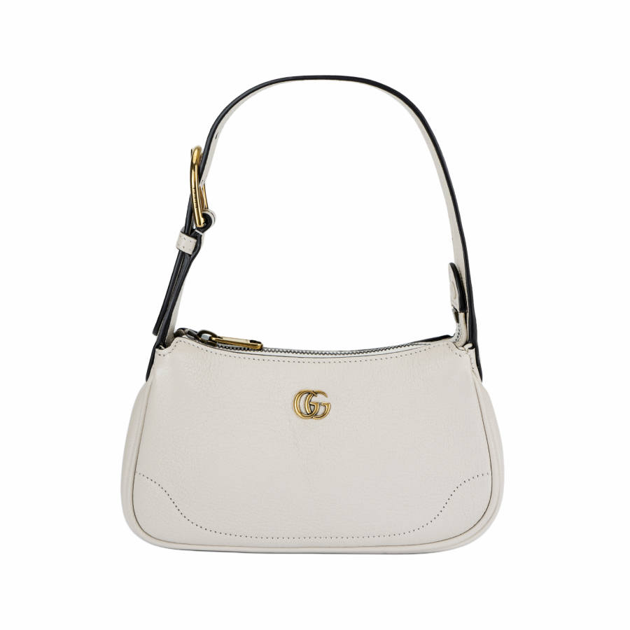 GUCCI Aphrodite Leather Shoulder Bag, Pochette, Handbag, Shoulder Bag Mini Women's White