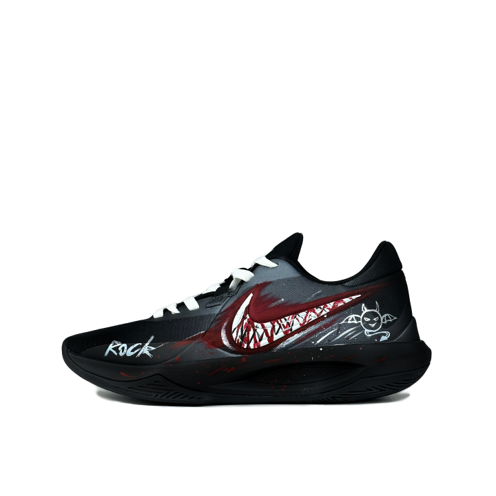 Nike Nike Precision 6 Demon Graffiti Cushioning, Wear Resistant Low top Basketball Shoes Men's Black