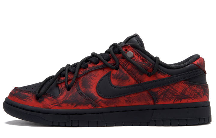Nike Nike Dunk Lava Low top Skateboard Shoes Unisex Black Red