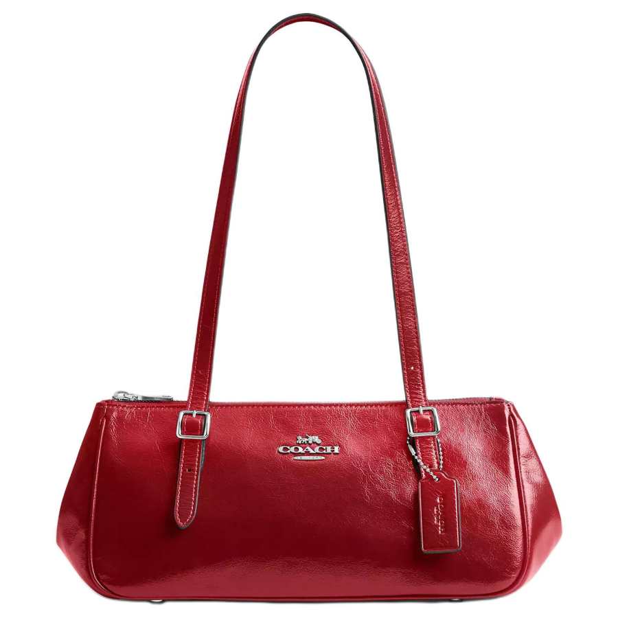 COACH COACH Leather Shoulder Bag Large Women's Red