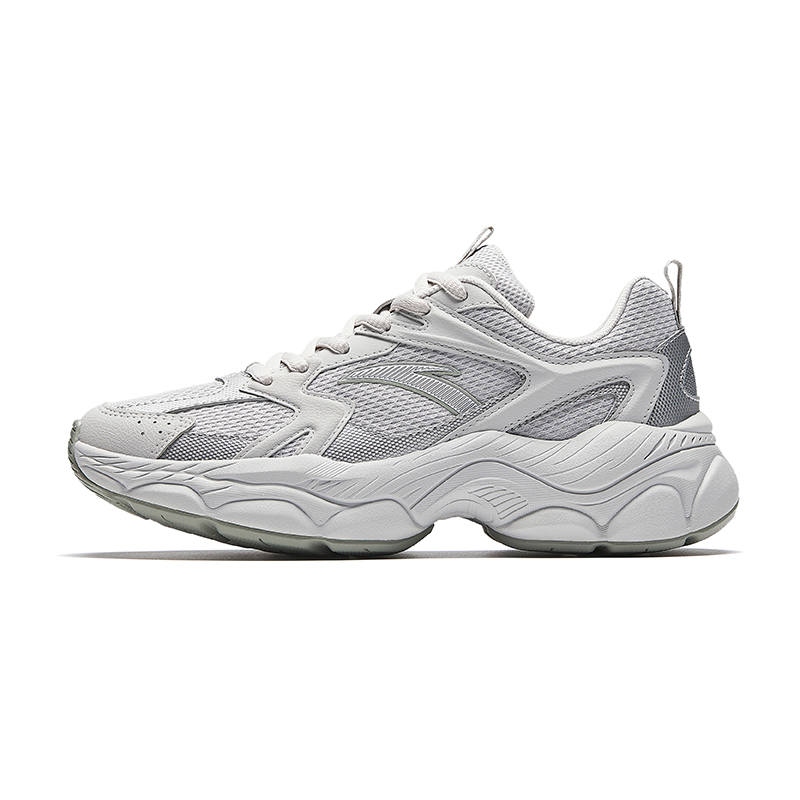 Anta Millennial Generation Low top Casual Chunky Sneakers Women's Cumulus Gray/Silver