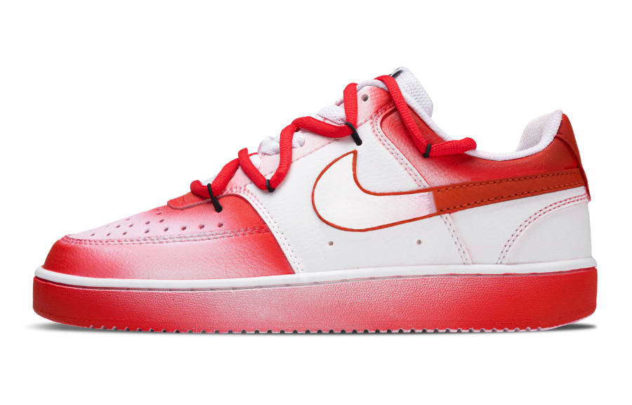 Nike Nike Court Vision 1 Red Edge White Shoes Abrasion Resistant Abrasion Resistant Low top Skateboard Shoes Men's Red