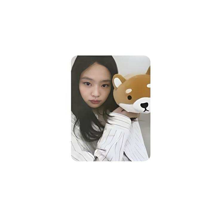 YG ENTERTAINMENT JENNIE Ruby White Shirt JP Ver.D Shiba Inu Neko Photocards 1 Pc