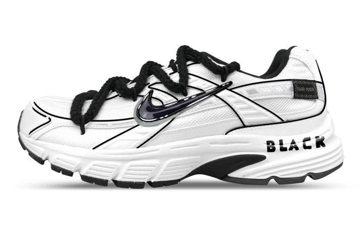 Nike Nike Initiator Cushioning Breathable Support Low top Casual City Commuting Running Shoes Men's Black White