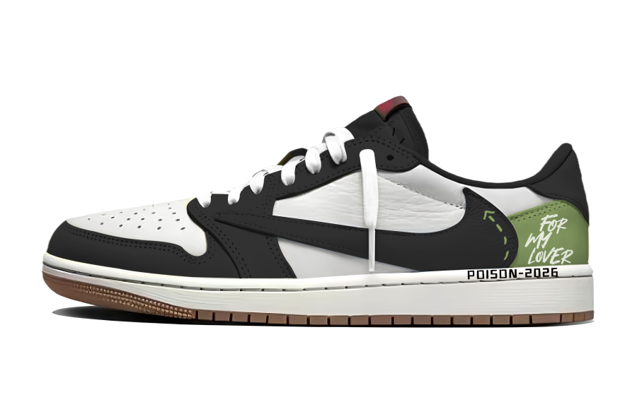 Jordan Travis Scott x Jordan Air Jordan 1 Ash Drug Lord Barb Abrasion Resistant Breathable Abrasion Resistant Breathable