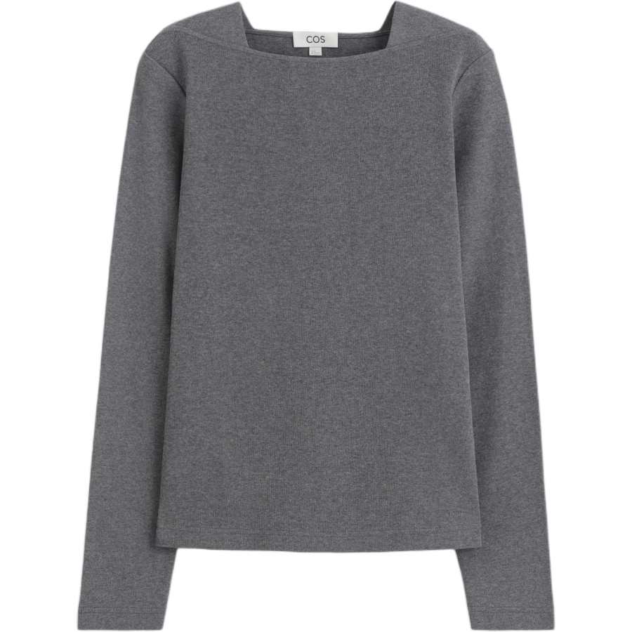 COS Knitwear Women's Dark Gray Square Collar Moderate