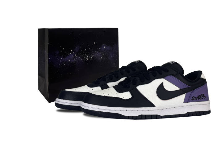 Nike Nike Big Abrasion Resistant Low top Skateboard Shoes Men's Black Purple