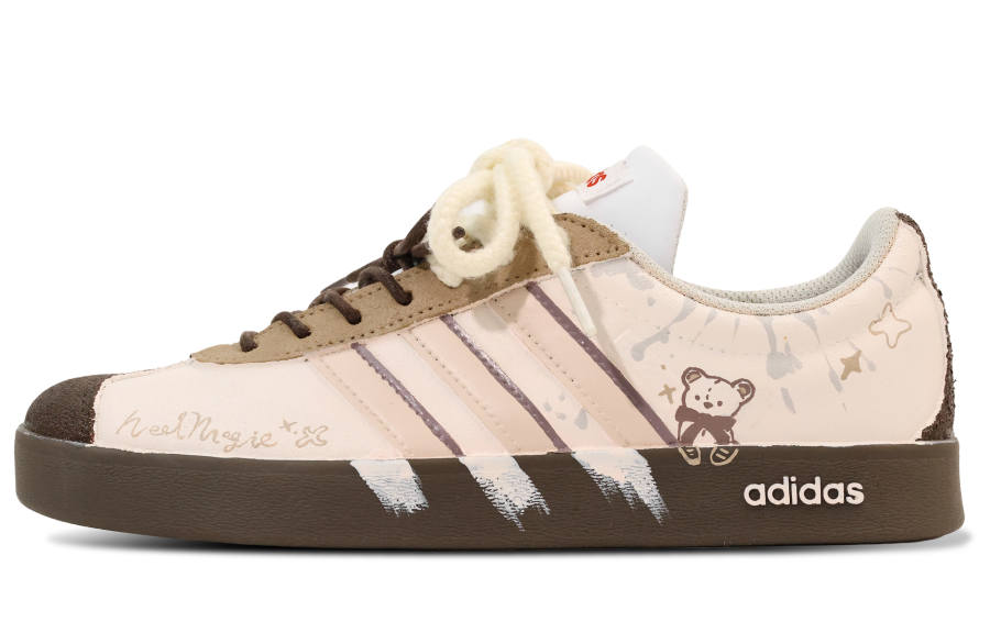 Adidas Adidas Vl Court Classic Maillard Style Bear Abrasion Resistant Abrasion Resistant Low top German Army Trainers Women's