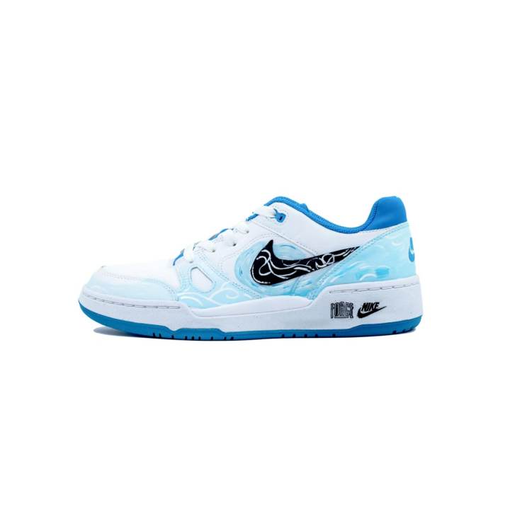 Nike Nike Full Force Tide Seal Cushioning, Wear Resistant Low top Skateboard Shoes Men's Blue White