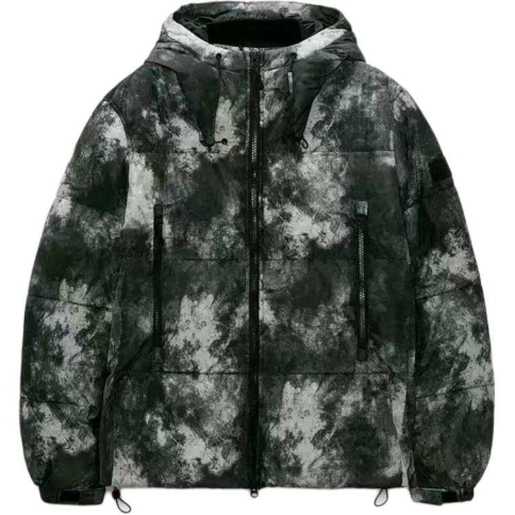ZARA Puffer Jackets Men's Gray Hooded Non Detachable Moderate Other