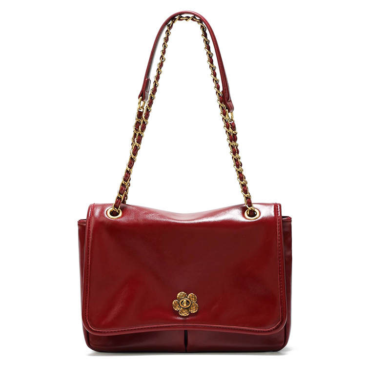 PAYOT Synthetic Leather Crossbody Bag, Shoulder Bag Women's Burgundy/Brown/Cream White/Black