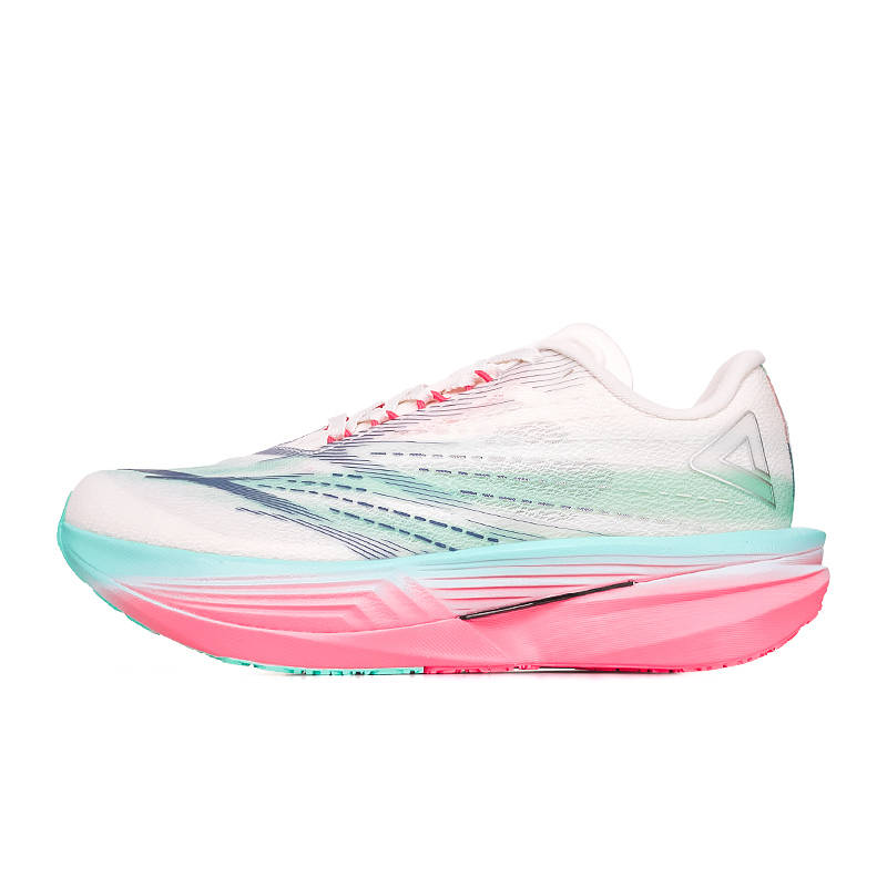PEAK Cushioning Breathable Low top Running Shoes Women's White Pink Green