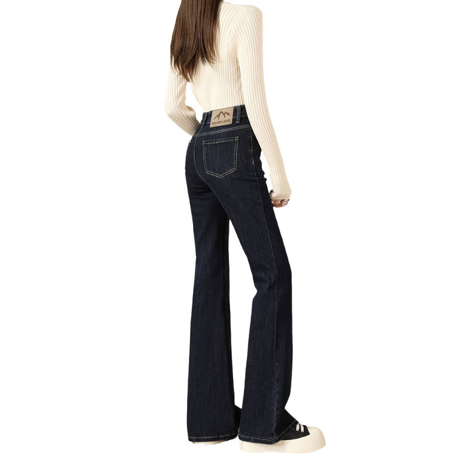 BALENO Jeans Women's Thickened And Fleece Lined Straight Fit Pants