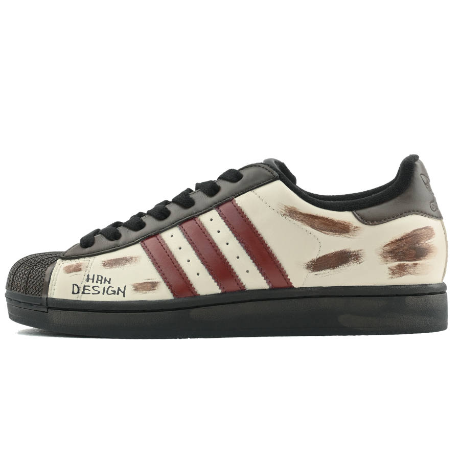 Adidas Originals Superstar 2 Distressed Brown Canvas Abrasion Resistant Low top Skateboard Shoes Unisex Brown