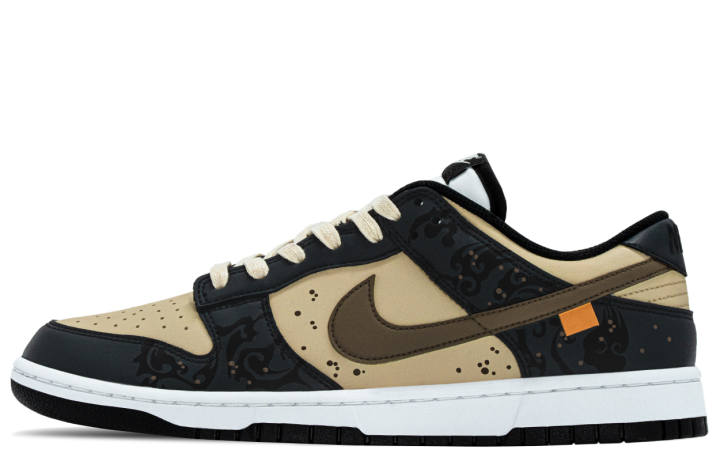 Nike Nike Dunk Ink Dyed Abrasion Resistant Abrasion Resistant Low top Skateboard Shoes Men's Black Brown