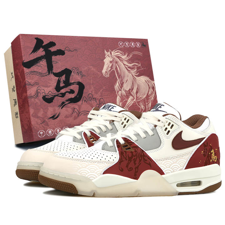 Nike Nike Air Flight 89 Abrasion Resistant Low top Vintage Basketball Shoes Unisex Red