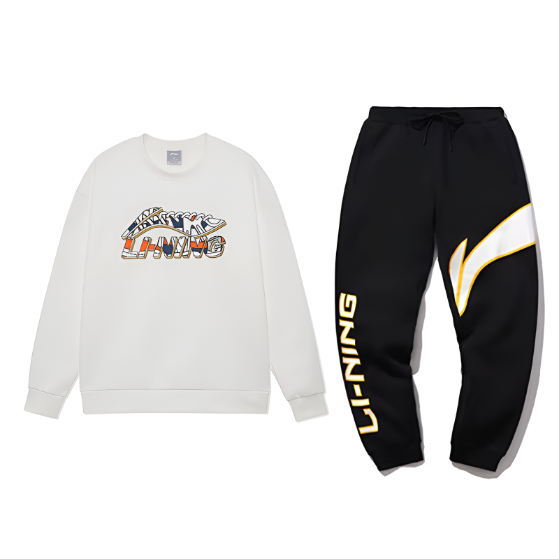 Li-Ning Li Ning Casual Sportswear Unisex Milky White+Black