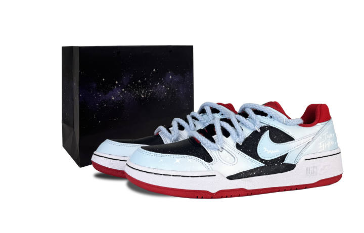 Nike Nike Full Force Abrasion Resistant Abrasion Resistant Low top Skateboard Shoes Men's Black Blue Red