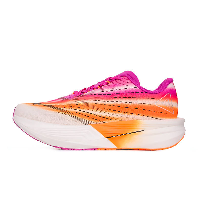 PEAK Cushioning Breathable Low top Running Shoes Women's White Purple Yellow