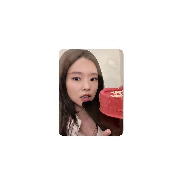 YG ENTERTAINMENT JENNIE Ruby Cake, Canvas Bag Photocards 1 Pc