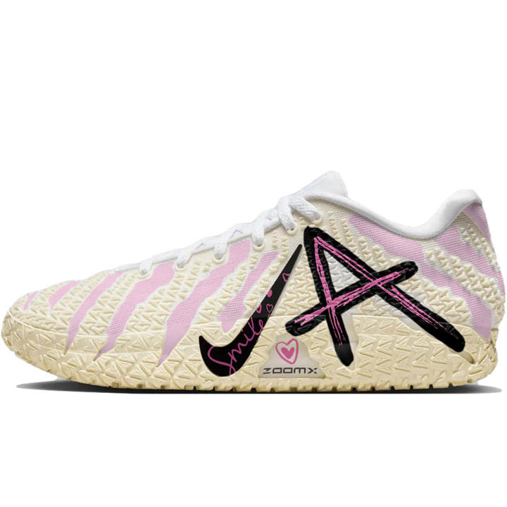 Nike Nike Ja Morant 3 'Sail' EP Cherry Heartbeat Comfortable Low top Basketball Shoes Men's Pink Beige Black