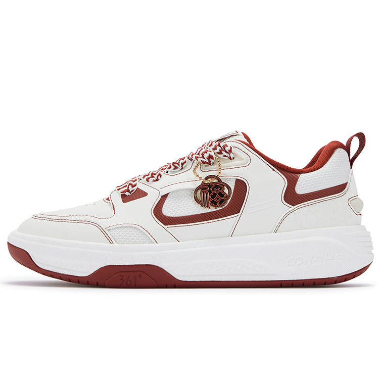 361° Boat Slip Resistant, Abrasion Resistant, Breathable Low top Casual Shoes Men's White Red
