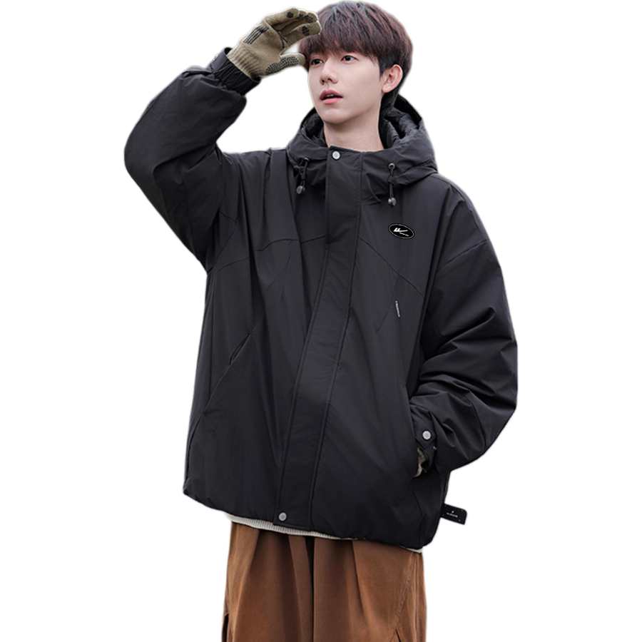 WARRIOR WARRIOR Down Jackets Unisex Hooded Fleece Lined Down Coat