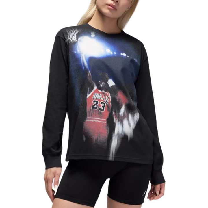 Jordan Jordan Sport T Shirts Women's Black Crew Neck