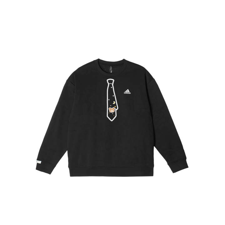 Adidas Adidas LABEL Sweatshirts Unisex Black Crew Neck Moderate